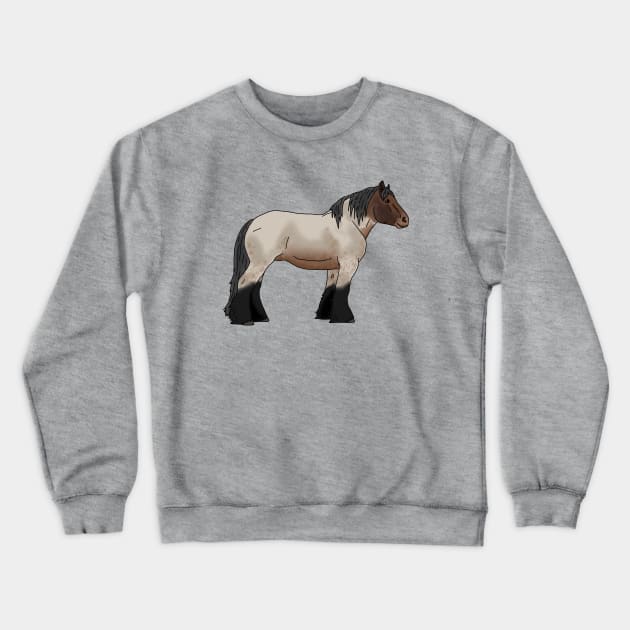 Ardennes draft horse red roan Crewneck Sweatshirt by The Christmas Lady